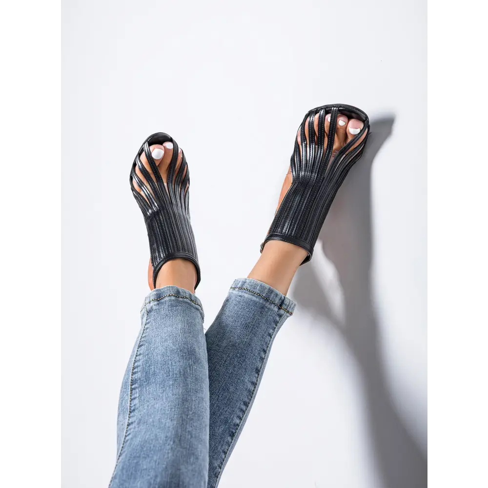 ChicStride: Open Toe Glam Stiletto Heels