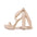 ChicStride: Women’s Peep-toe Platform Heels - Apricot / 36