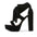 ChicStride: Women’s Peep-toe Platform Heels - Black / 36