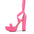 ChicStride: Women’s Peep-toe Platform Heels - Pink / 36