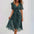 Chiffon Floral Dress - Green / S