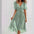Chiffon Floral Dress - Light green bamboo / L