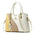 ChromaCarry Luxe: Soft Leather Tote - White And Yellow