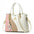 ChromaCarry Luxe: Soft Leather Tote - White Splicing Pink