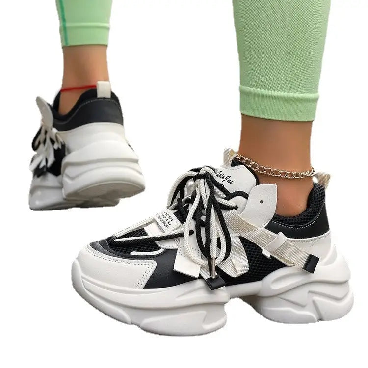 CloudStride Lace: Casual White Sneakers
