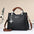 Colorblock PU Street Style Handbag for Women - Black