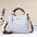 Colorblock PU Street Style Handbag for Women - Gray