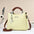 Colorblock PU Street Style Handbag for Women - Lemon Yellow