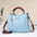 Colorblock PU Street Style Handbag for Women - Sky Blue