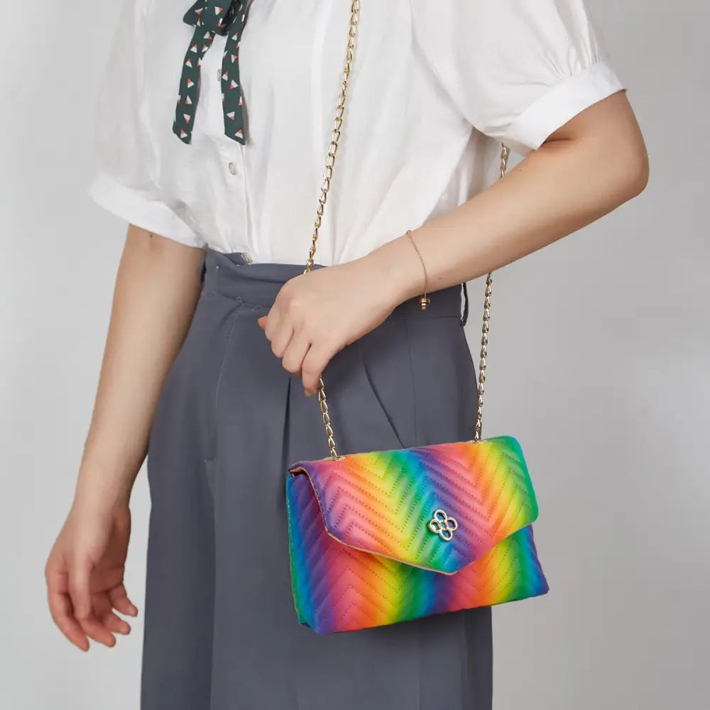 Colorful Soft PU Clamshell Bag with Polyester Lining