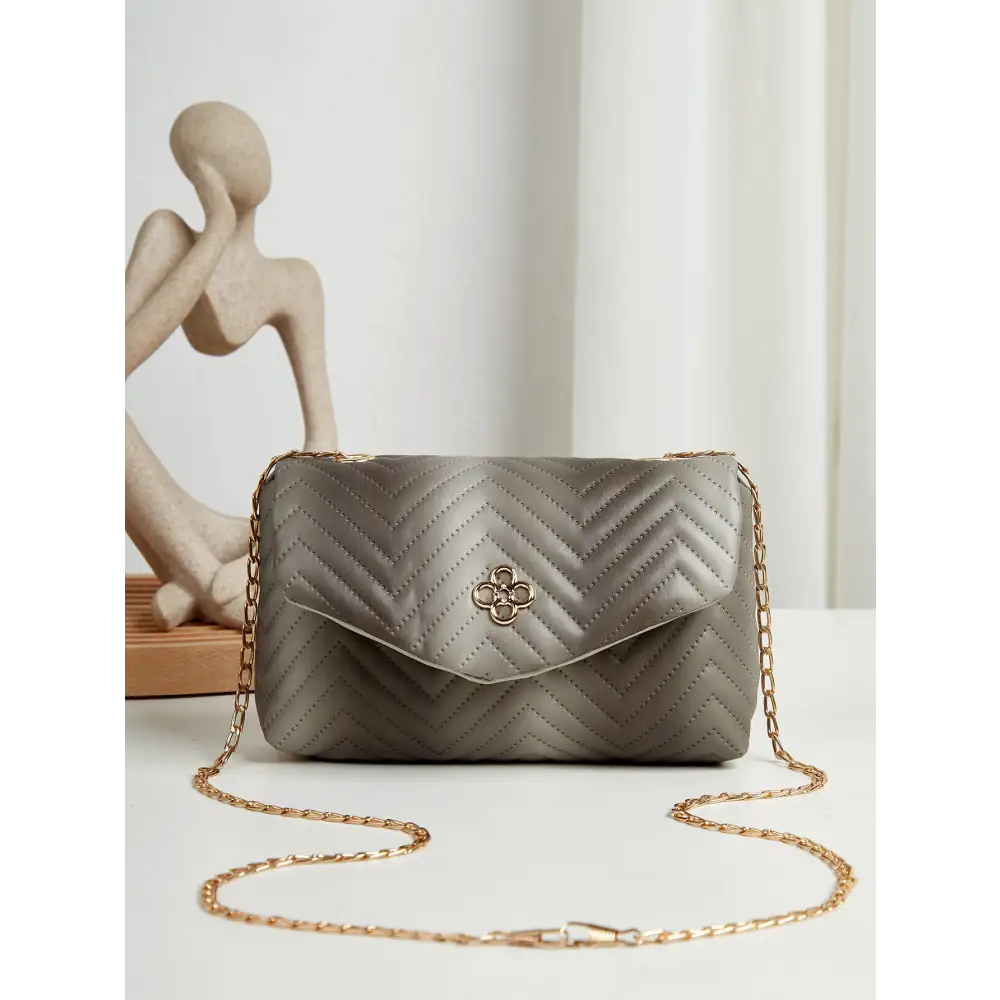Colorful Soft PU Clamshell Bag with Polyester Lining - Black