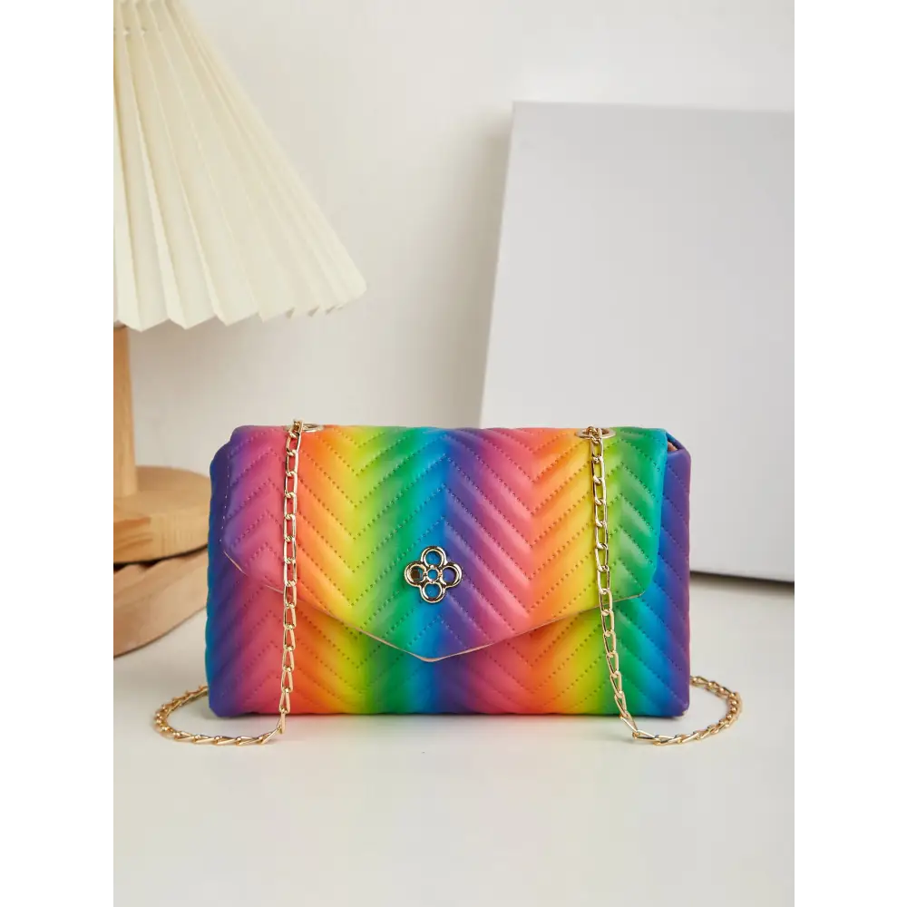 Colorful Soft PU Clamshell Bag with Polyester Lining - Color