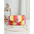 Colorful Soft PU Clamshell Bag with Polyester Lining - Yellow And Pink