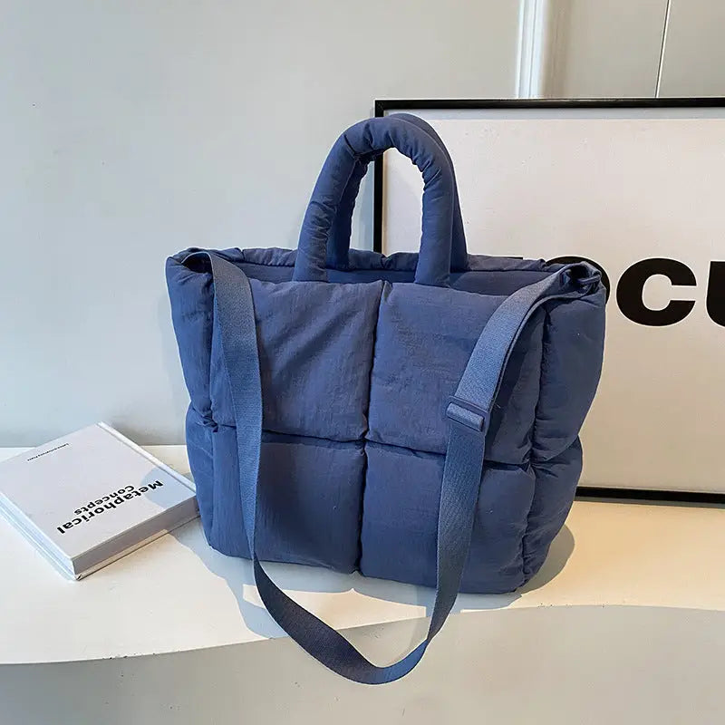 Colorful Soft Suitcase with Outer Bag and Sandwich Pocket - Blue