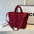 Colorful Soft Suitcase with Outer Bag and Sandwich Pocket - Wine Red