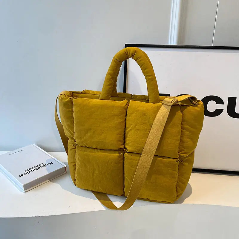 Colorful Soft Suitcase with Outer Bag and Sandwich Pocket - Yellow