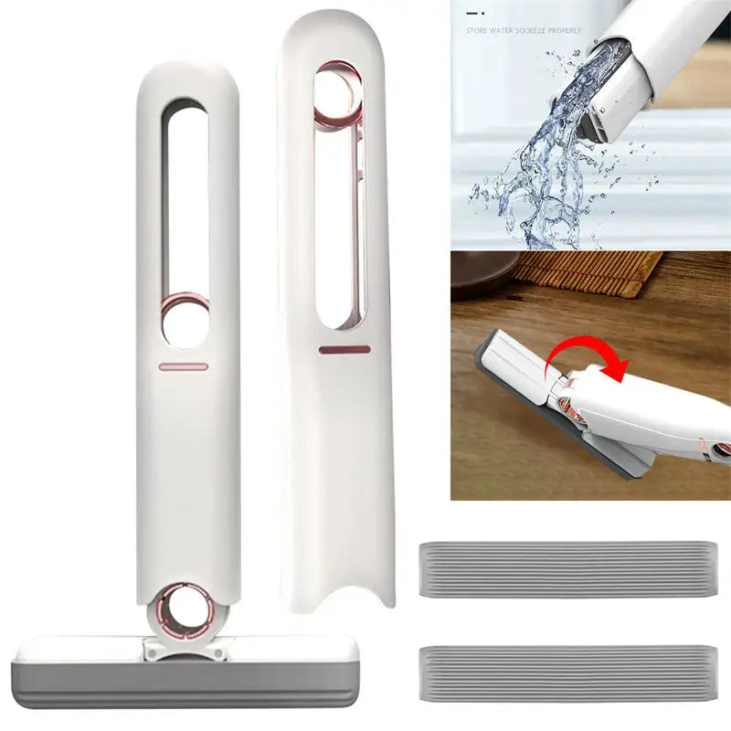Compact Single Hand Grip Mop with Ring Push Pull Dehydration System