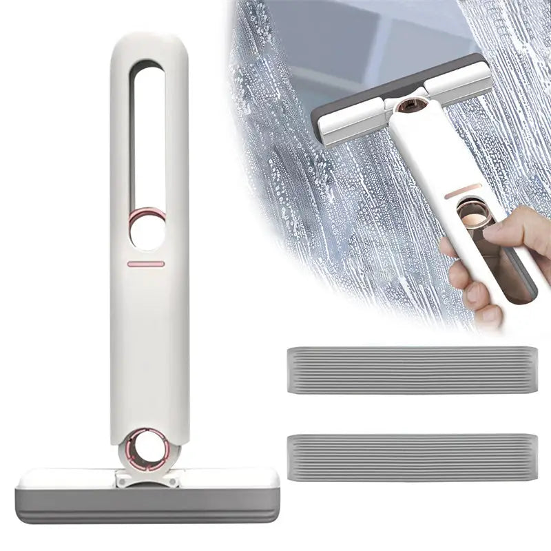 Compact Single Hand Grip Mop with Ring Push Pull Dehydration System
