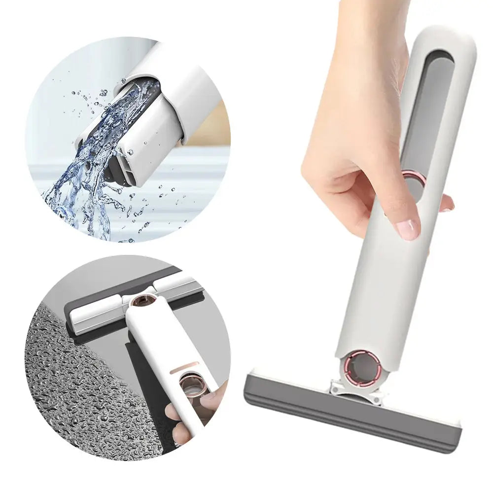 Compact Single Hand Grip Mop with Ring Push Pull Dehydration System