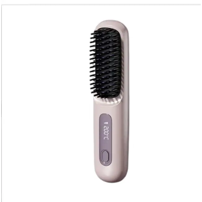 Cordless Hair Straightener Brush with 45 Minute Battery Life Purple