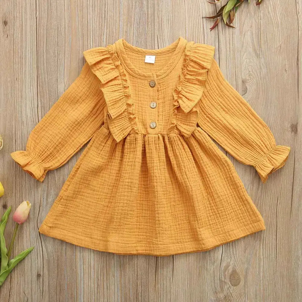 Cotton Blossom Dress - Yellow / 120cm