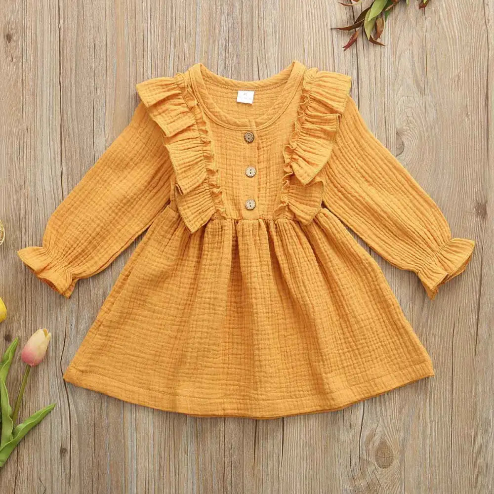 Cotton Blossom Dress - Yellow / 120cm