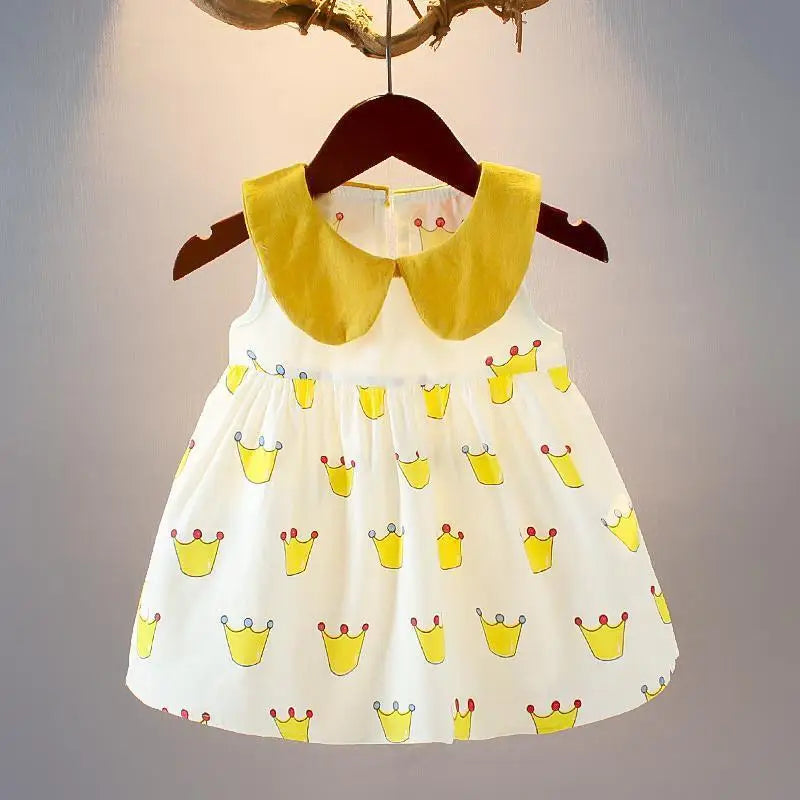 Cotton Bun Skirt for Girls - Yellow / 80cm