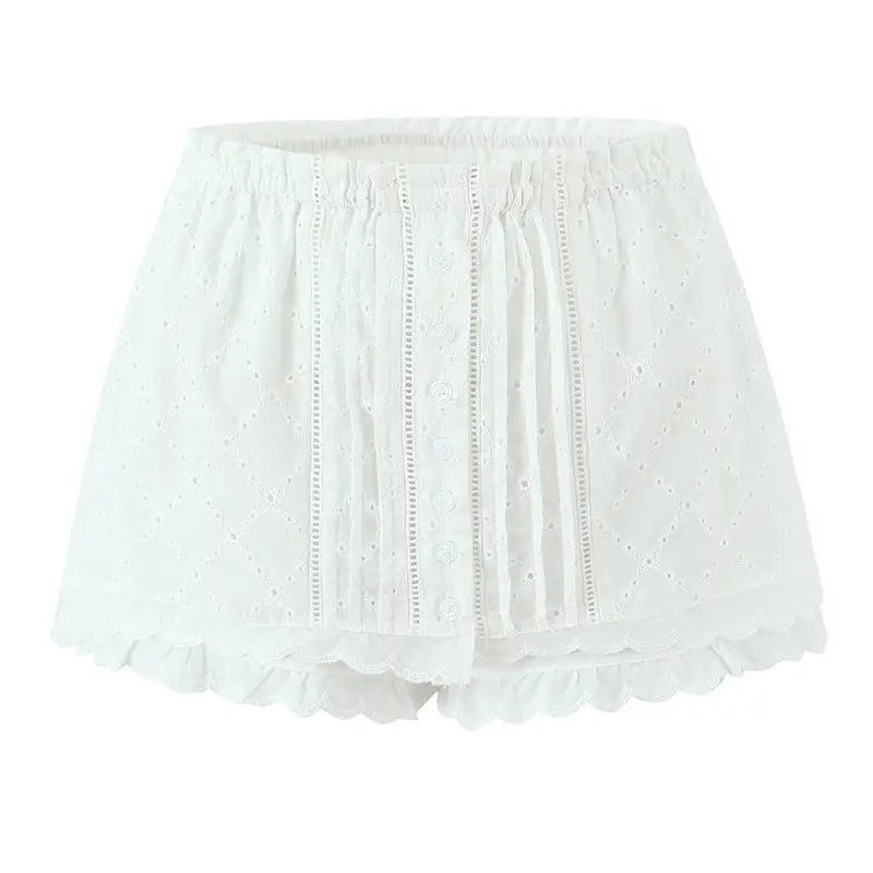 Cotton Charm: Embroidered Top & Culottes Set