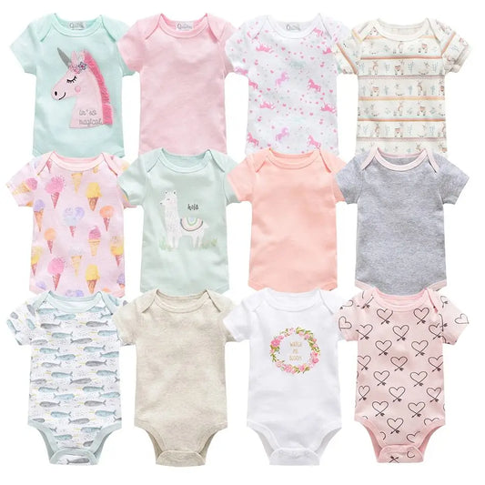 Cotton Cuddle: 3-Piece Baby Onesie Set