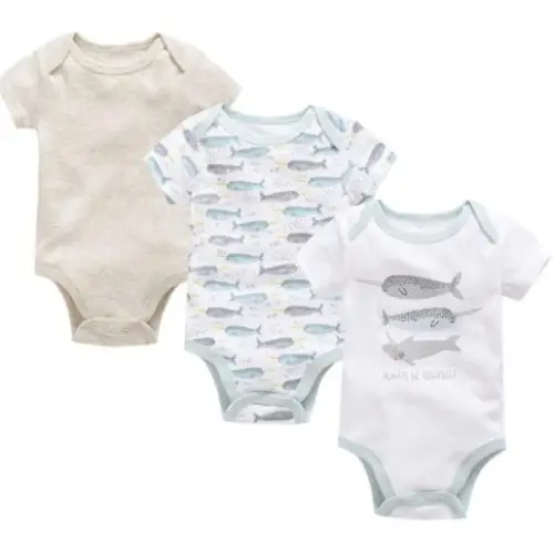 Cotton Cuddle: 3-Piece Baby Onesie Set