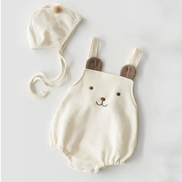 Cotton Cuddle: Baby Strapless Robe & Hat Set - White / 100cm