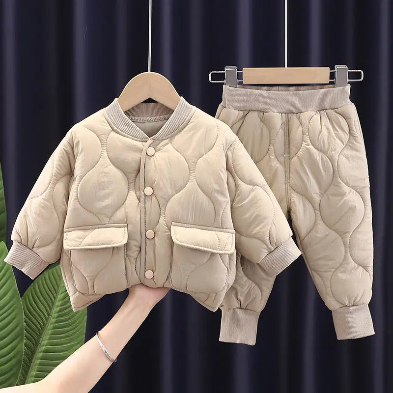 Cotton Warm Set for Boys - Beige / 100