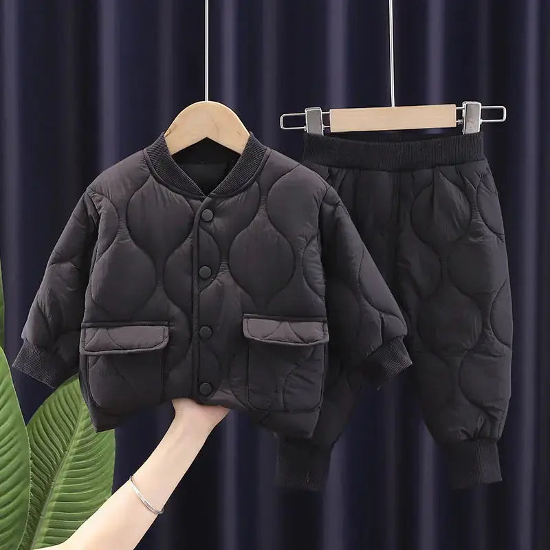 Cotton Warm Set for Boys - Black / 90