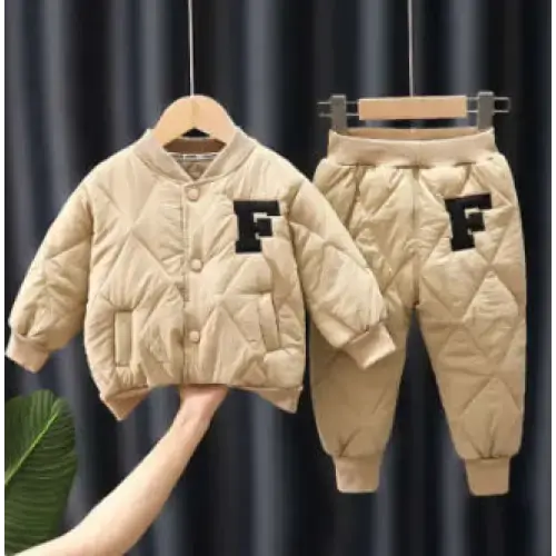 Cotton Warm Set for Boys - Khaki / 80