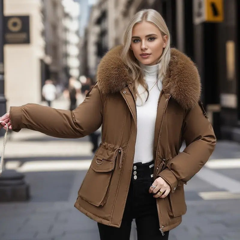 Cozy Chic Parka - Brown / M