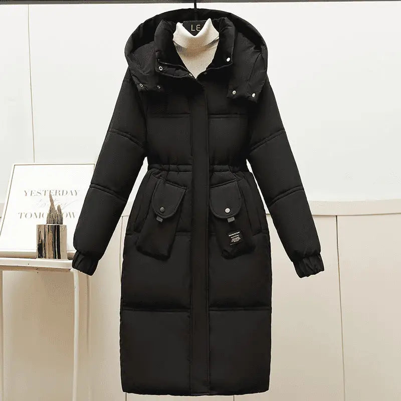 Cozy Curve Overknee Coat - Black / M
