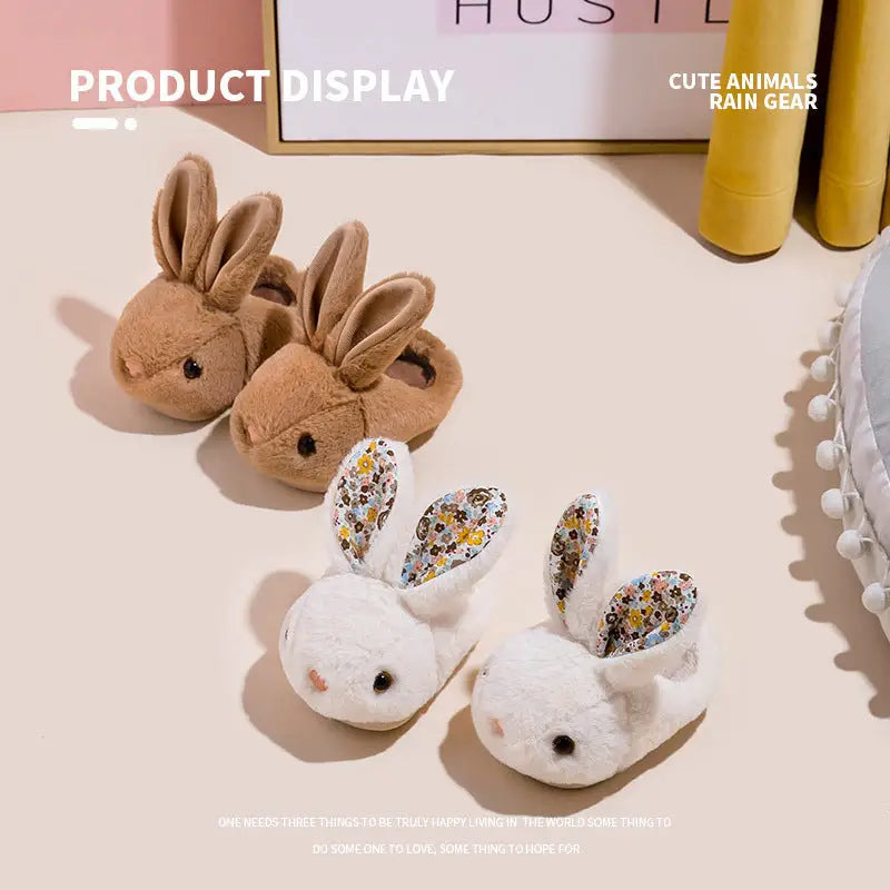 CozyBunny Kids’ Cotton Slippers