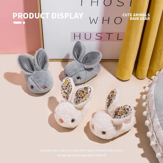 CozyBunny Kids’ Cotton Slippers