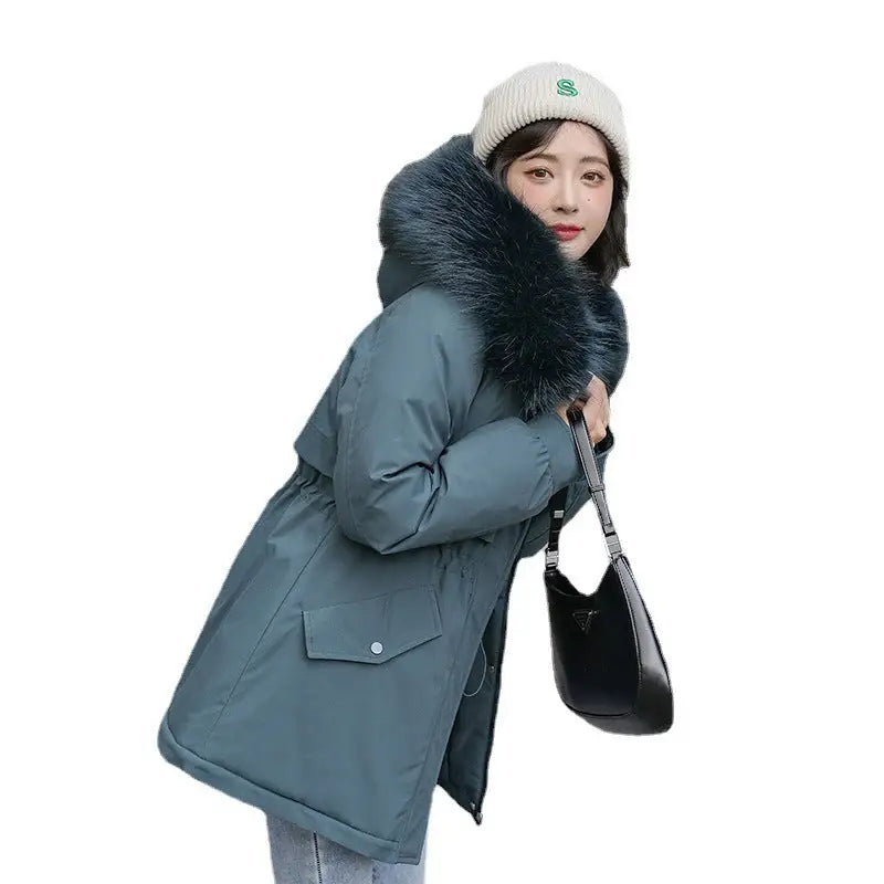 CozyCloud: Luxe Fur-Collar Fleece Parka