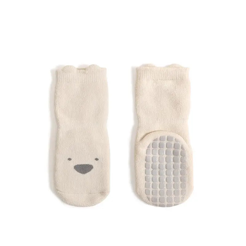 CozyCotton Kids Socks - Beige puppy / L