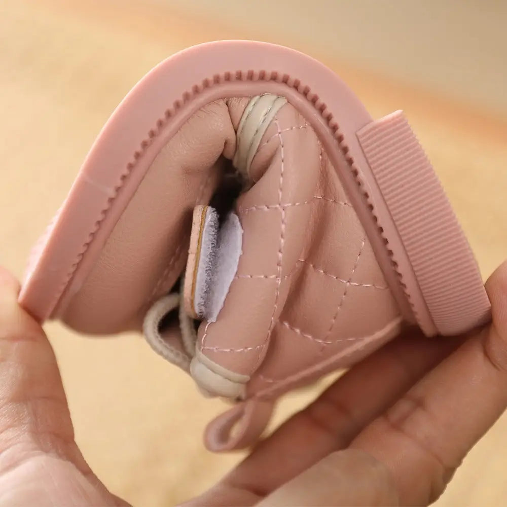 CozyKicks: Baby Girl Bow Cotton Shoes