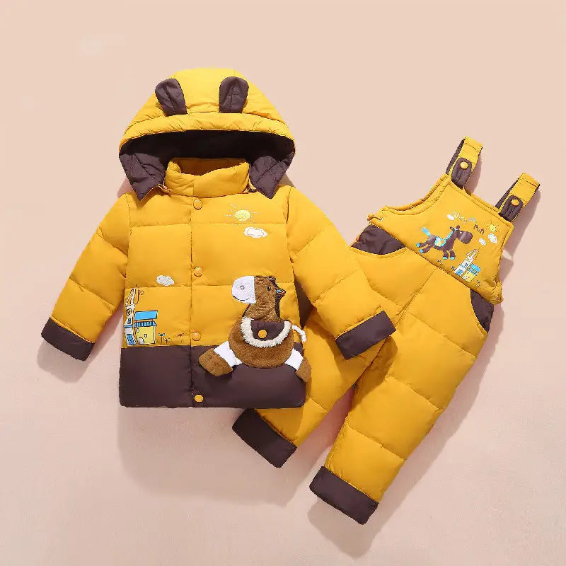 CozyKid Down Jacket Suit - Yellow / 80cm