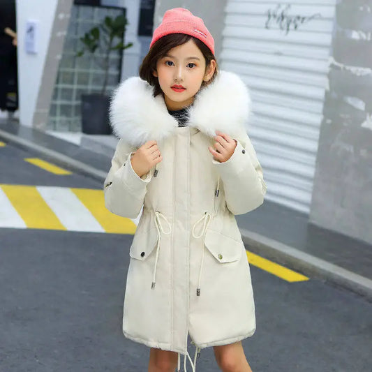 CozyKids Long Velvet-Lined Cotton Coats