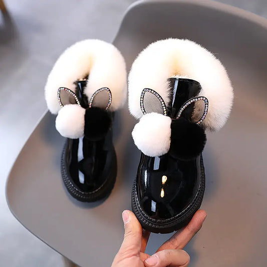CozyTread Velvet Kids’ Cotton Boots