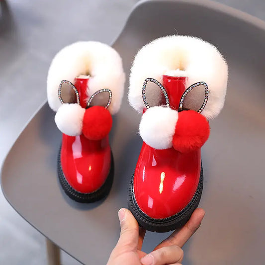 CozyTread Velvet Kids’ Cotton Boots