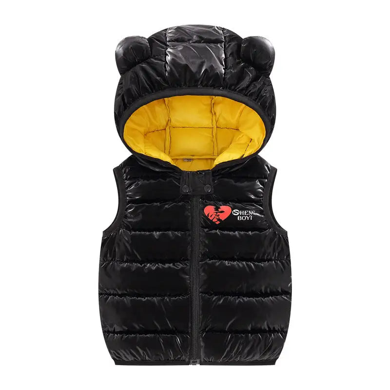 CozyVest Kids Hooded Jacket - black / 110cm