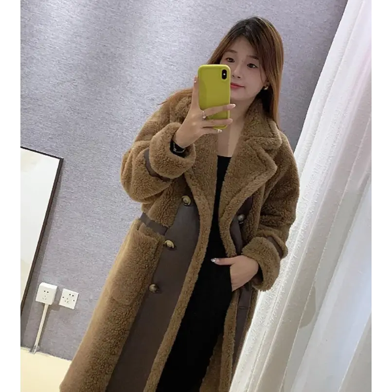 Brown teddy bear coat.