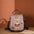 Creamy White and Pink Retro PU Backpack with European American Design - Pink