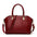 Crocodile Pattern PU Suitcase Shell Bag with Internal Zipper Compartments - Wine Red