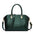 Crocodile Pattern PU Suitcase Shell Bag with Internal Zipper Compartments - Dark Green